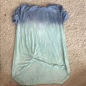 tie dye shirt with tie at the bottom:)